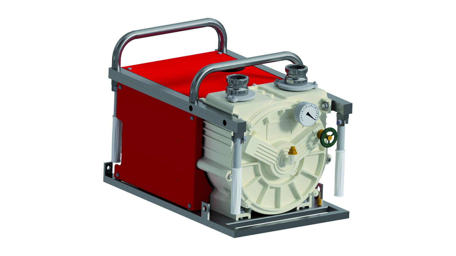 Crane ELRO M300 mobile peristaltic pump on a carrying frame