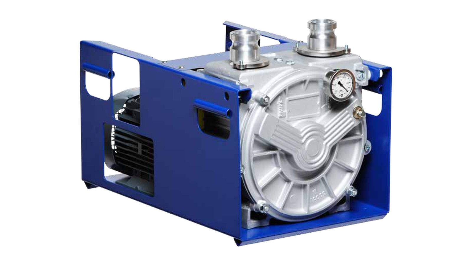 Crane ELRO Series T mobile peristaltic pump on a blue portable base frame